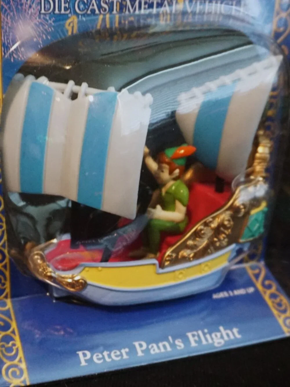 Disney Theme Park Die Cast Medal Vehicle Peter Pan’s Flight Pirate Ship